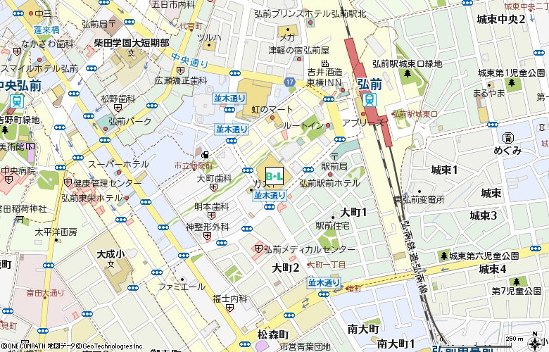 眼鏡市場　弘前ヒロロ(00733)付近の地図